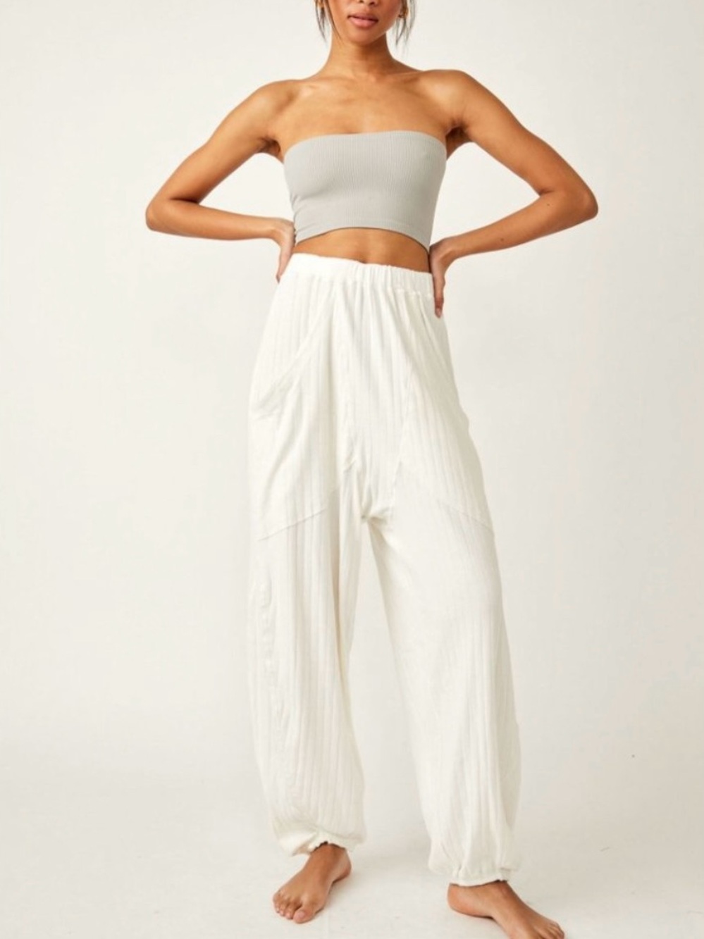 Free people intimately pants coffee chat jogger/sugar swizzle EUC slouchy